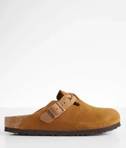 Birkenstock® Boston Braided Soft Suede Clog Mink Clearance
