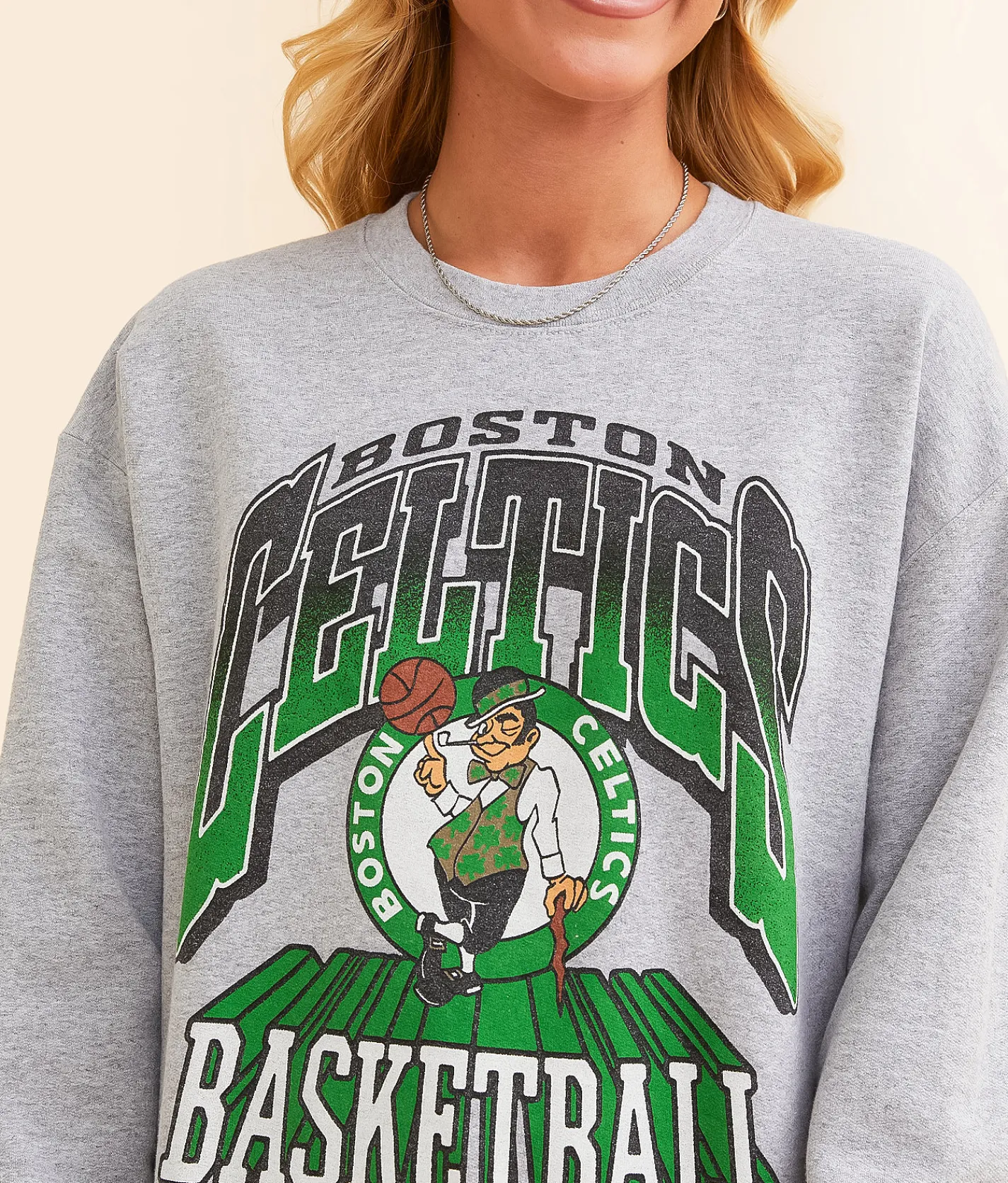 Junkfood Boston Celtics Backcourt Pullover Heather Grey Outlet