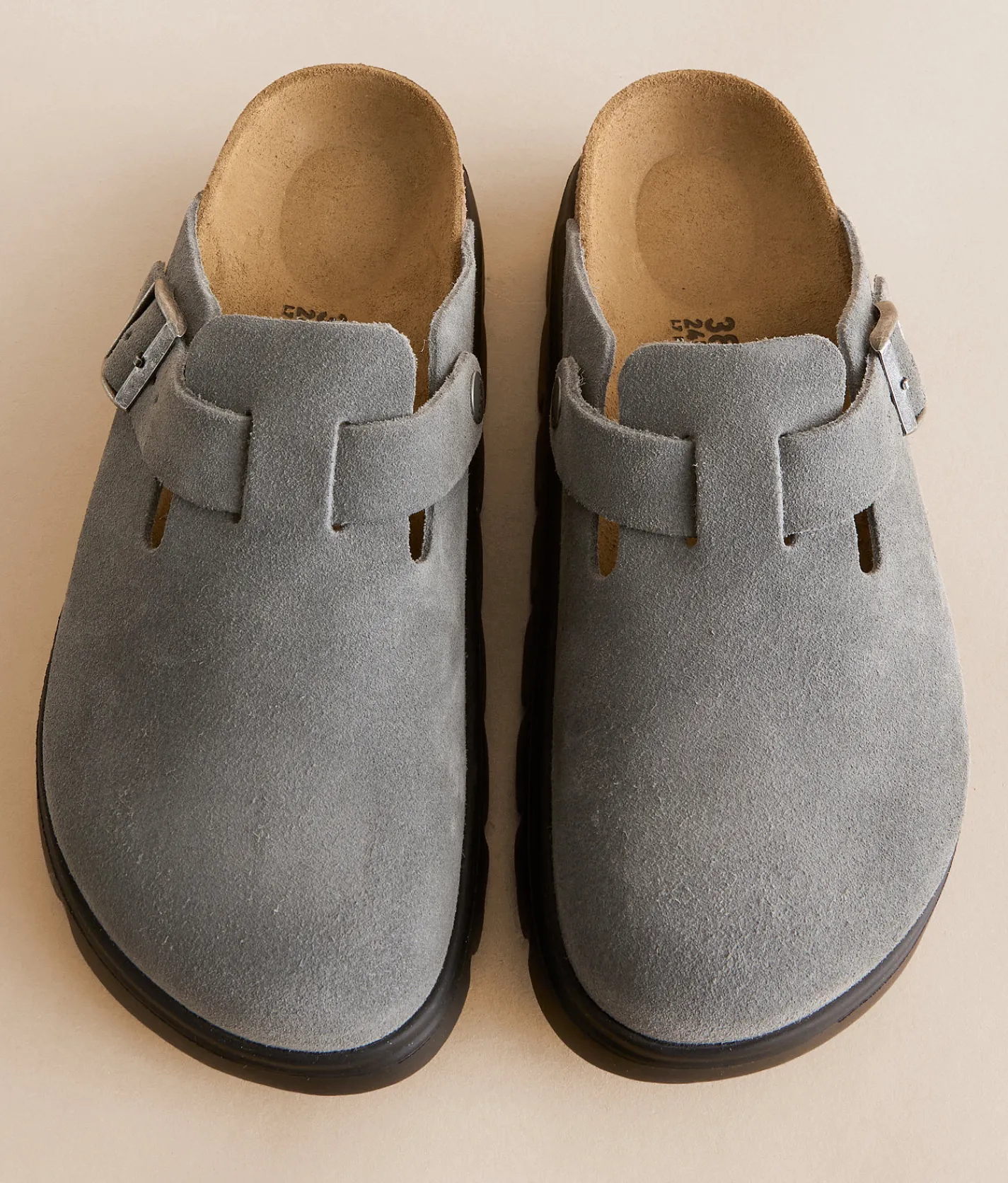 Papillio by Birkenstock® Boston Chunky Suede Clog Basalt Gray Best
