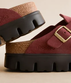 Papillio by Birkenstock® Boston Chunky Suede Clog Zinfandel Hot