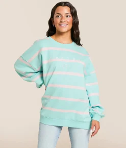 Tops | FITZ + EDDI Boston 1997 Oversized Pullover Blue Pink