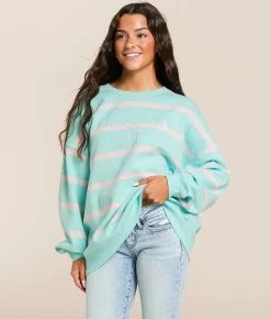 Tops | FITZ + EDDI Boston 1997 Oversized Pullover Blue Pink