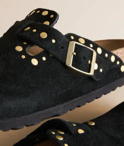 Shoes | Birkenstock® Boston Rivets Suede Clog Black