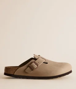 Birkenstock® Boston Soft Leather Clog Tobacco Hot