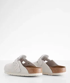 Birkenstock® Boston Soft Suede Clog Antique White Discount