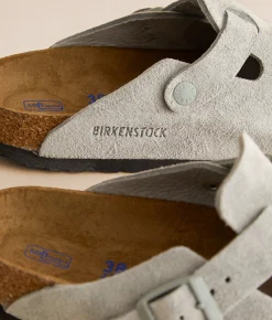 Birkenstock® Boston Soft Suede Clog Pure Sage Outlet