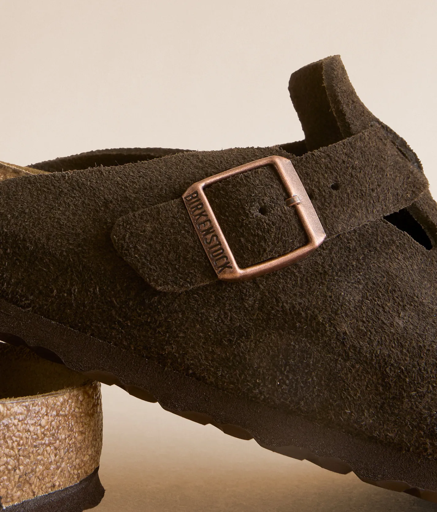 Birkenstock® Boston Soft Suede Clog Mocha Sale
