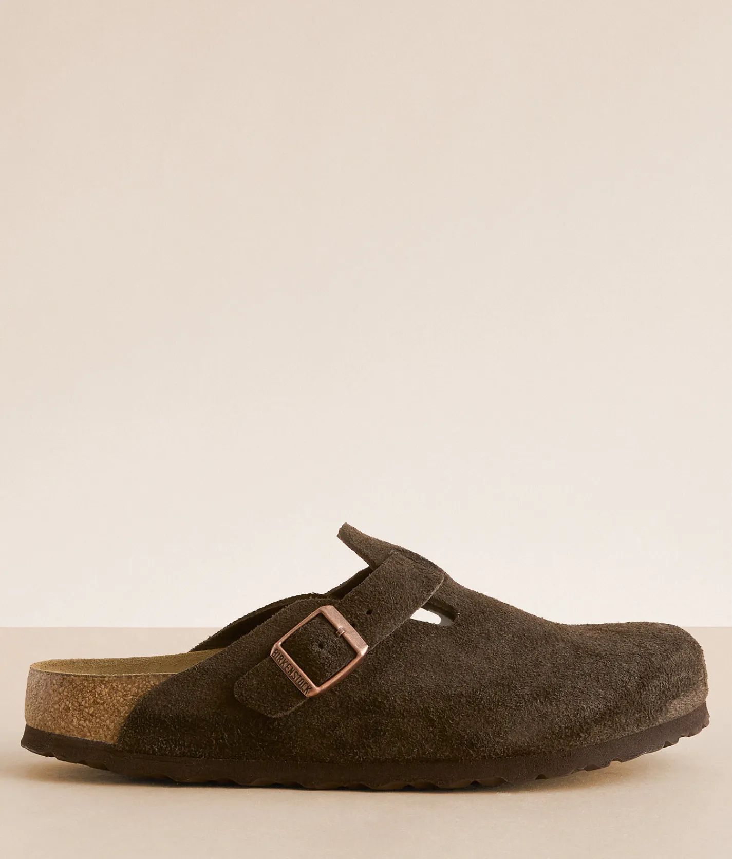 Birkenstock® Boston Soft Suede Clog Mocha Sale