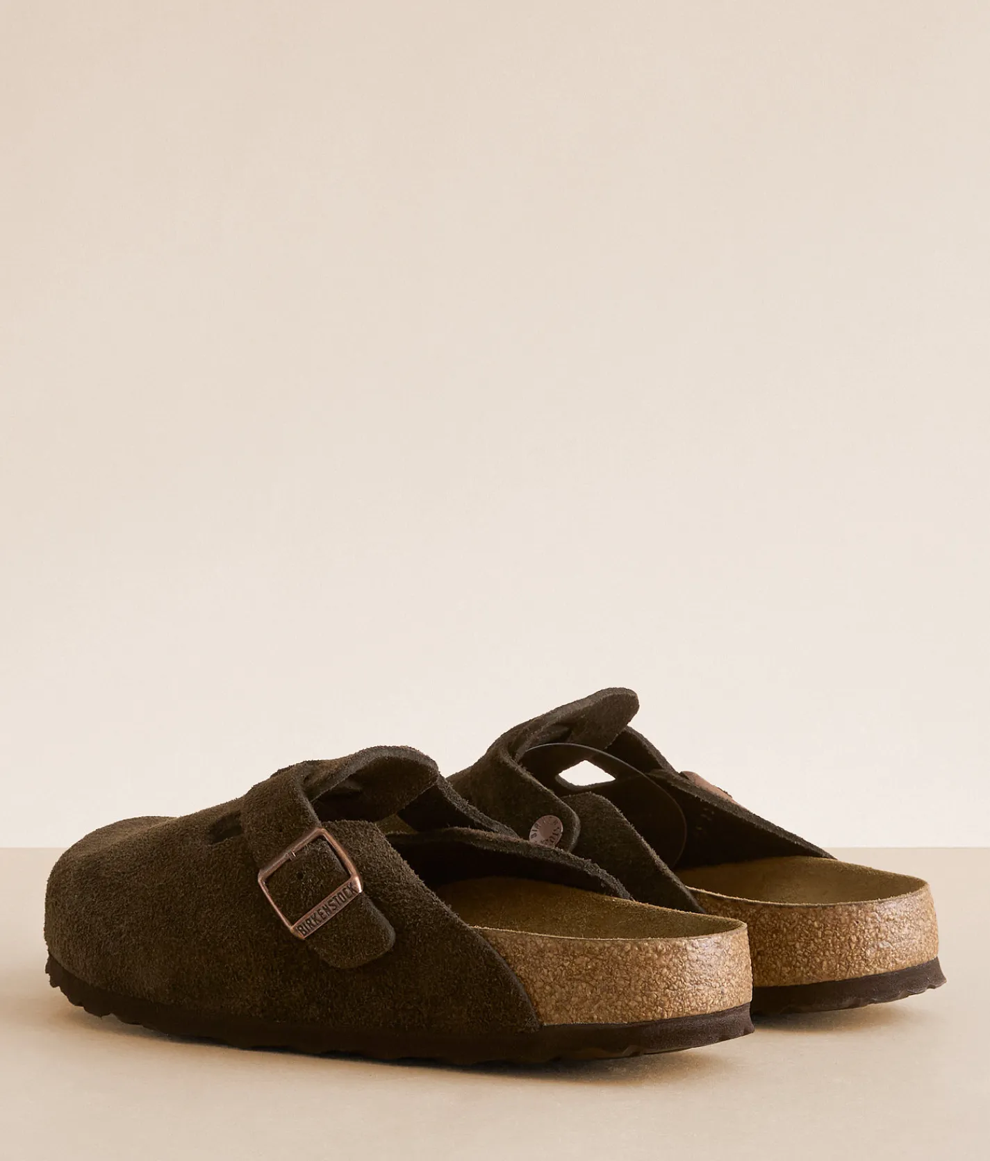 Birkenstock® Boston Soft Suede Clog Mocha Sale