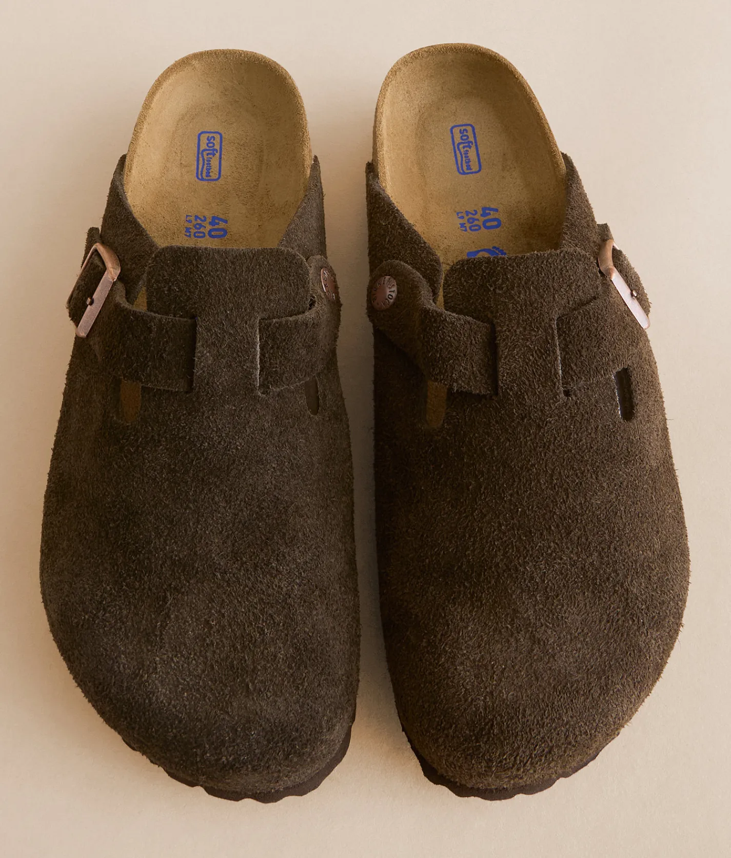 Birkenstock® Boston Soft Suede Clog Mocha Sale