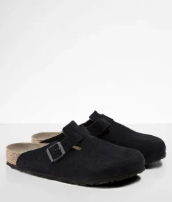 Shoes|Activewear | Birkenstock® Boston Soft Suede Clog Black