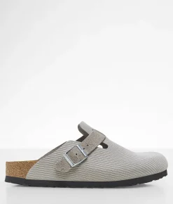 Birkenstock® Boston Suede Clog Stone Coin Hot