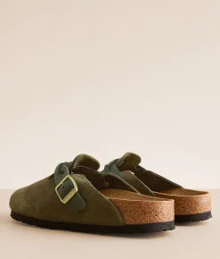Birkenstock® Boston Suede Clog Thyme