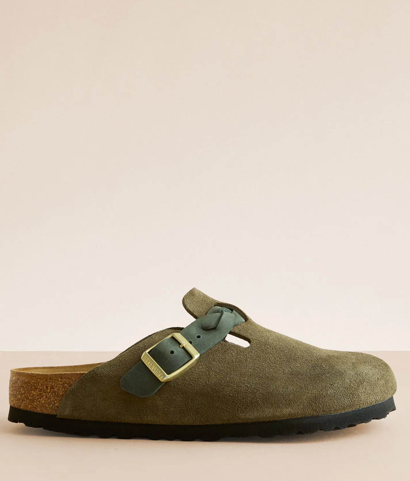 Birkenstock® Boston Suede Clog Thyme