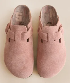 Shoes | Birkenstock® Boston Varsity Suede Clog Pink Clay