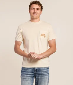 Old Row Bottoms Up Armadillo T-Shirt Ivory New