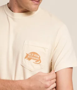 Old Row Bottoms Up Armadillo T-Shirt Ivory New