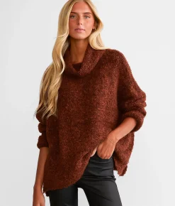 BKE Boucle Yarn Oversized Sweater Rooibos Tea Online