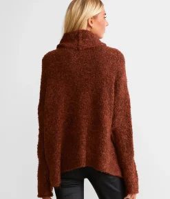 BKE Boucle Yarn Oversized Sweater Rooibos Tea Online