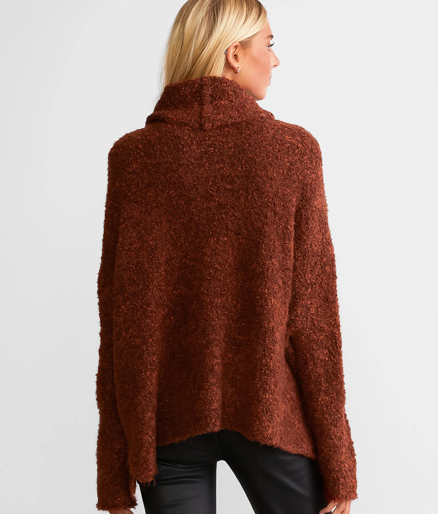 BKE Boucle Yarn Oversized Sweater Rooibos Tea Online