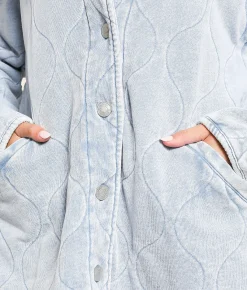 Tops|Coats & Jackets | Z Supply Boulder Quilted Knit Denim Jacket Washed Indigo