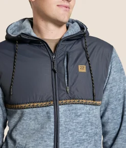 Tops|Coats & Jackets | Billabong Boundary Lite Fleece Hooded Jacket Steel Blue