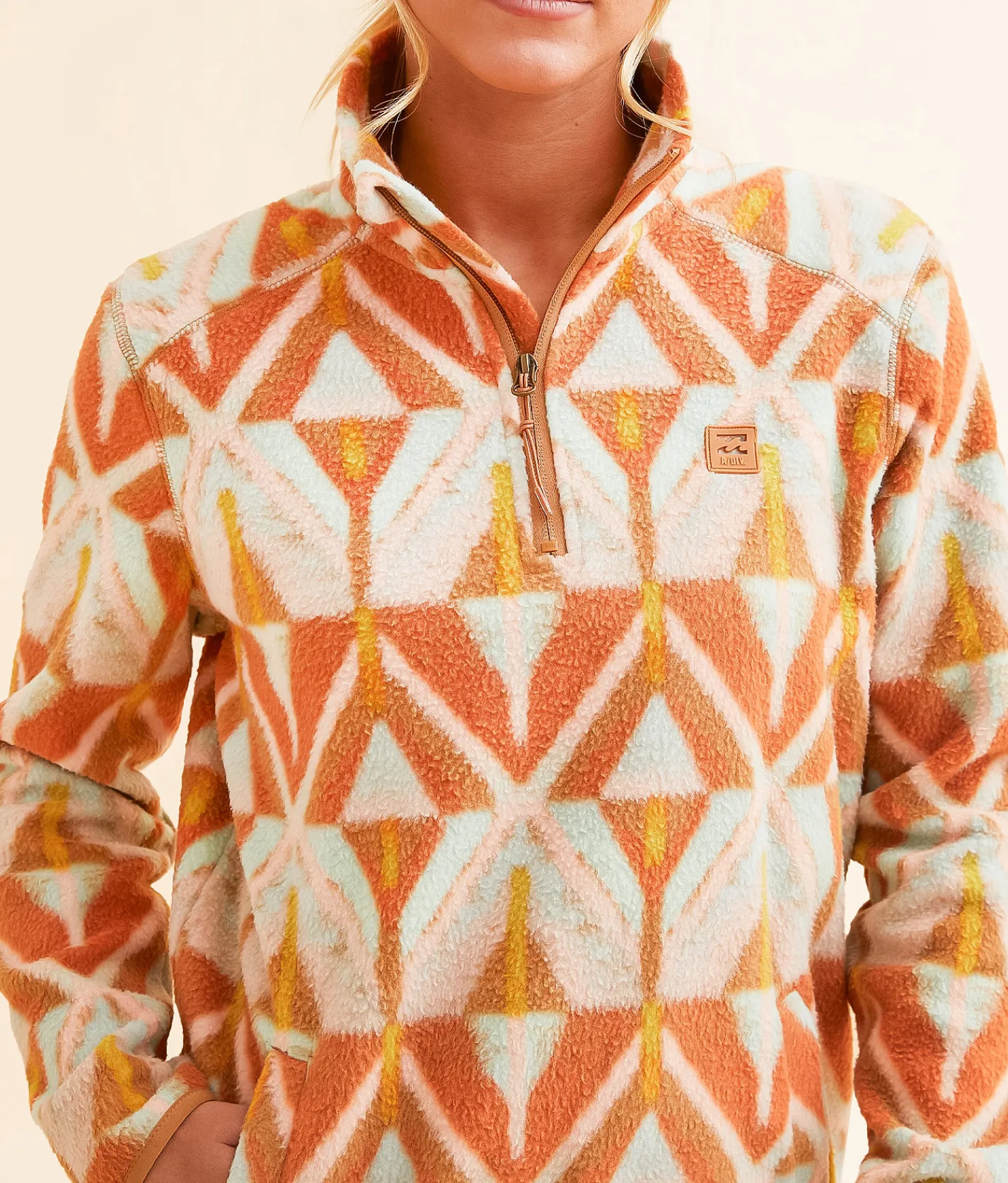 Billabong Boundary Quarter Zip Pullover Sandalwood Online