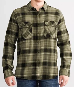 Brixton Bowery Flannel Shirt Whitecap Sand Cyber Blue Online