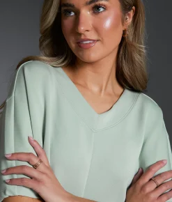 Tops | Buckle Black Boxy Dolman Top Ice Mint