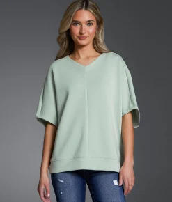Tops | Buckle Black Boxy Dolman Top Ice Mint