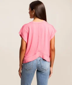 FITZ + EDDI Boxy Knit Top Neon Pink