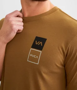 RVCA Brackets Sport T-Shirt Tobacco Hot