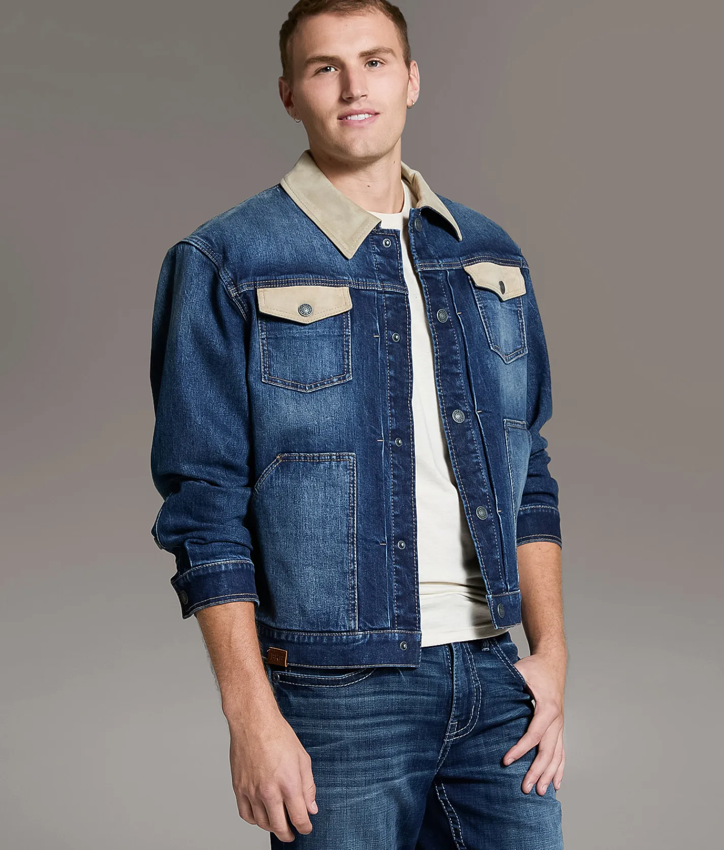 Tops|Coats & Jackets | BKE Bradley Denim Stretch Jacket Dallas