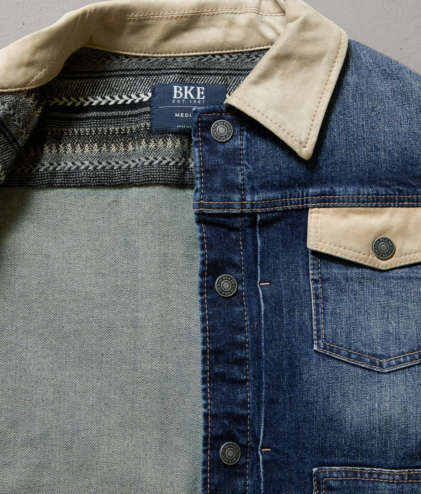 Tops|Coats & Jackets | BKE Bradley Denim Stretch Jacket Dallas