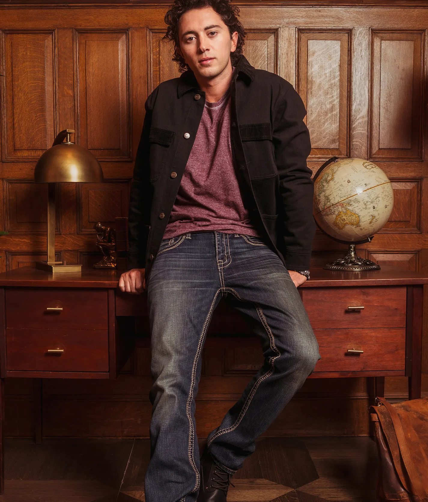 BKE Bradley Denim Stretch Jacket Black Sale