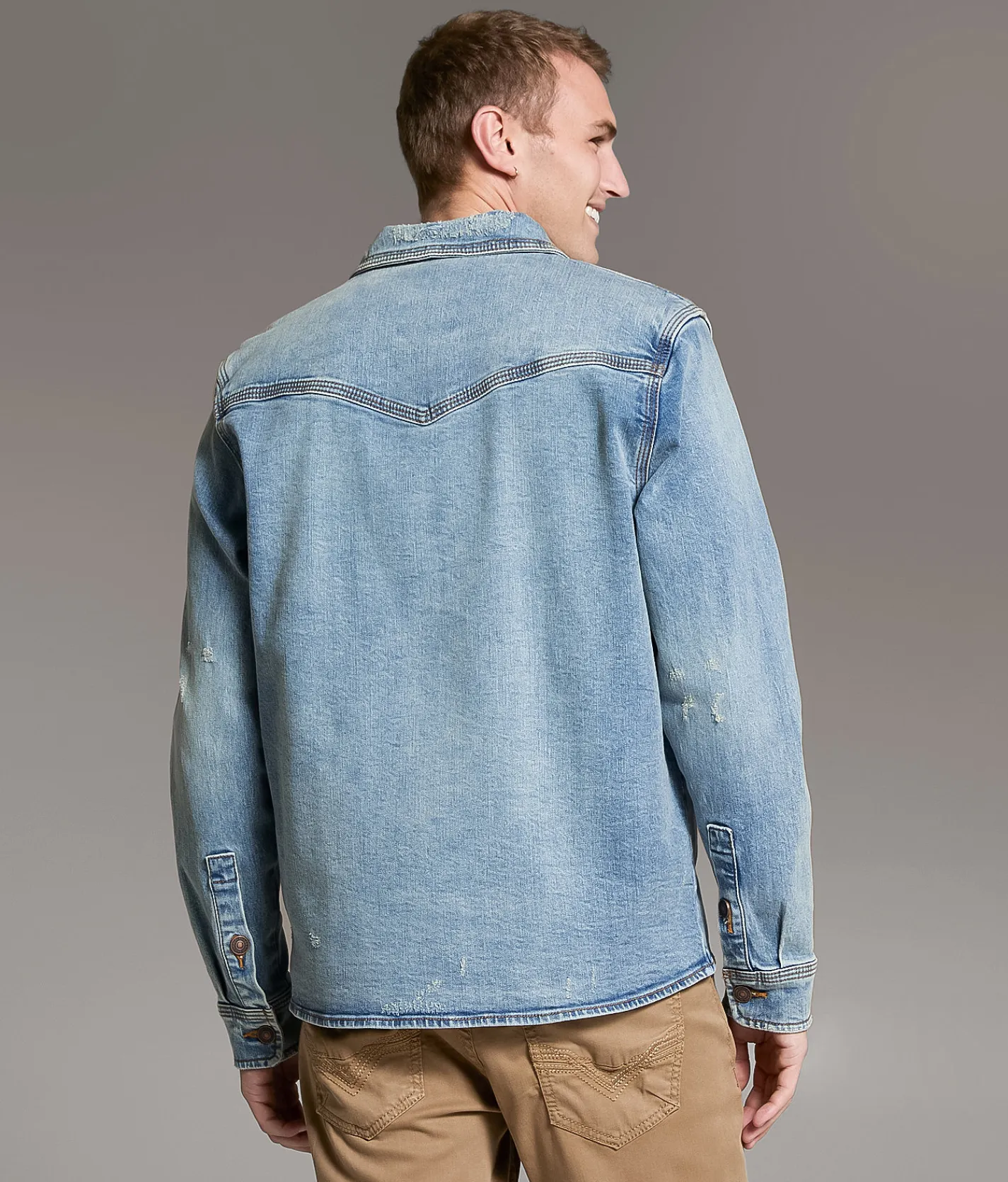 Coats & Jackets | BKE Bradley Denim Stretch Shacket Tate
