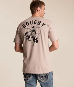 Tops|Graphic T-Shirts | Hooey Branch Bronc T-Shirt Tan