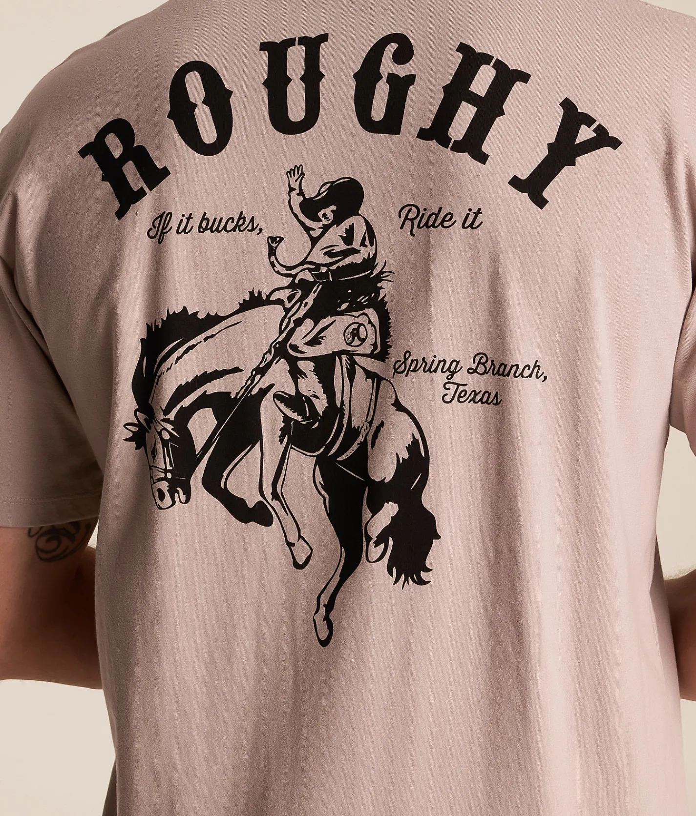 Tops|Graphic T-Shirts | Hooey Branch Bronc T-Shirt Tan