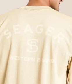 Seager Branded T-Shirt Cream Outlet