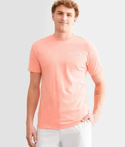 Veece Brand Strip T-Shirt Artic Coral