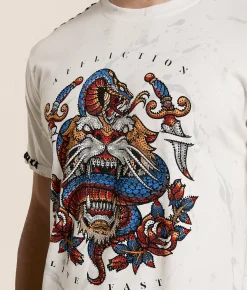Tops | Affliction Brawl City T-Shirt White