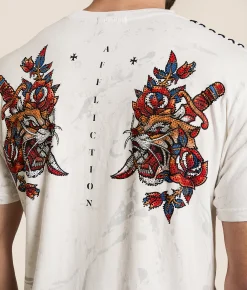Tops | Affliction Brawl City T-Shirt White