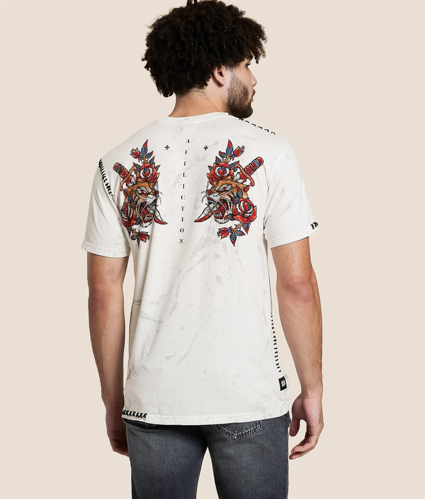 Affliction Brawl City T-Shirt White Clearance