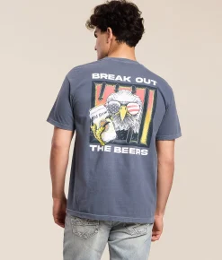 Old Row Break Out The Beers T-Shirt Denim Discount