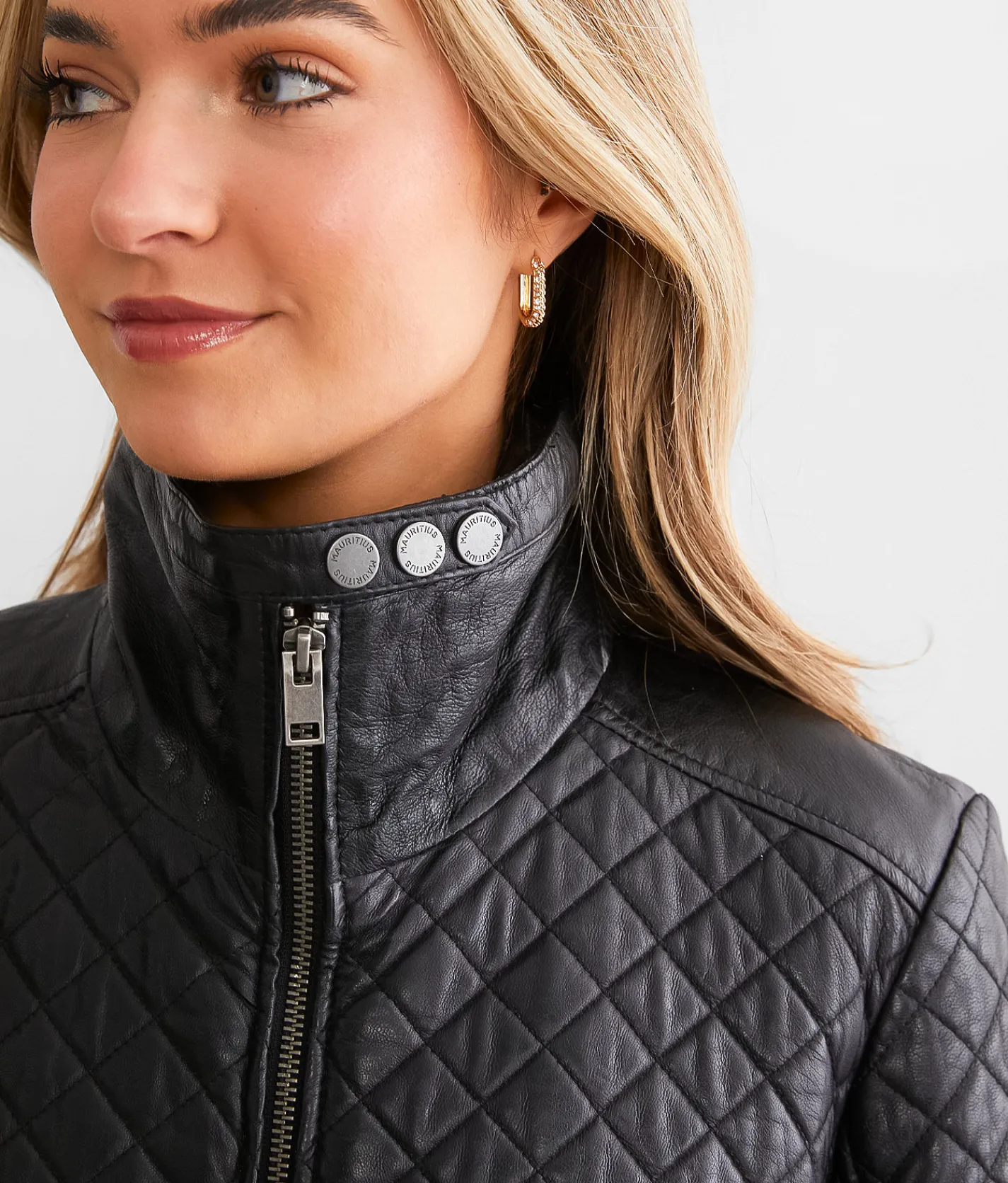 Coats & Jackets | Mauritius Breana Quilted Leather Jacket Black