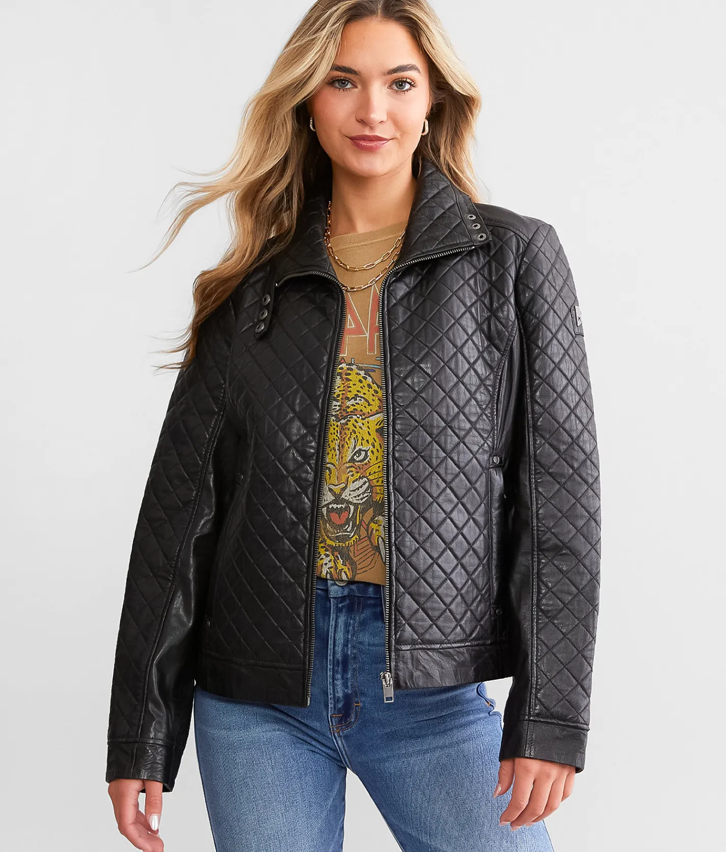 Coats & Jackets | Mauritius Breana Quilted Leather Jacket Black