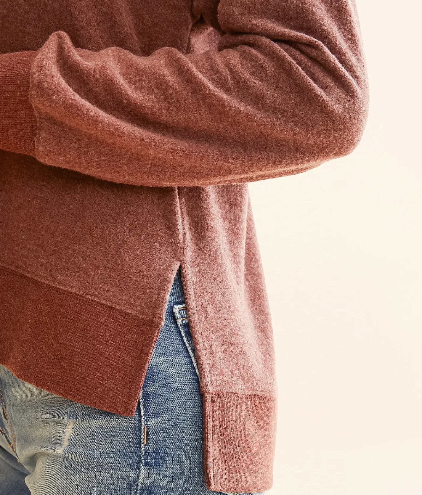White Crow Bree Brushed Top Maroon Clearance