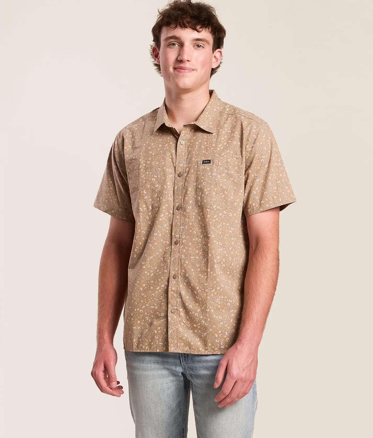 RVCA Breezy Floral Shirt Coyote Hot