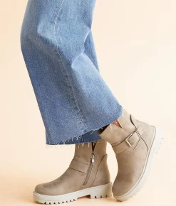 Soda Brenda Lug Ankle Boot Grey Sale