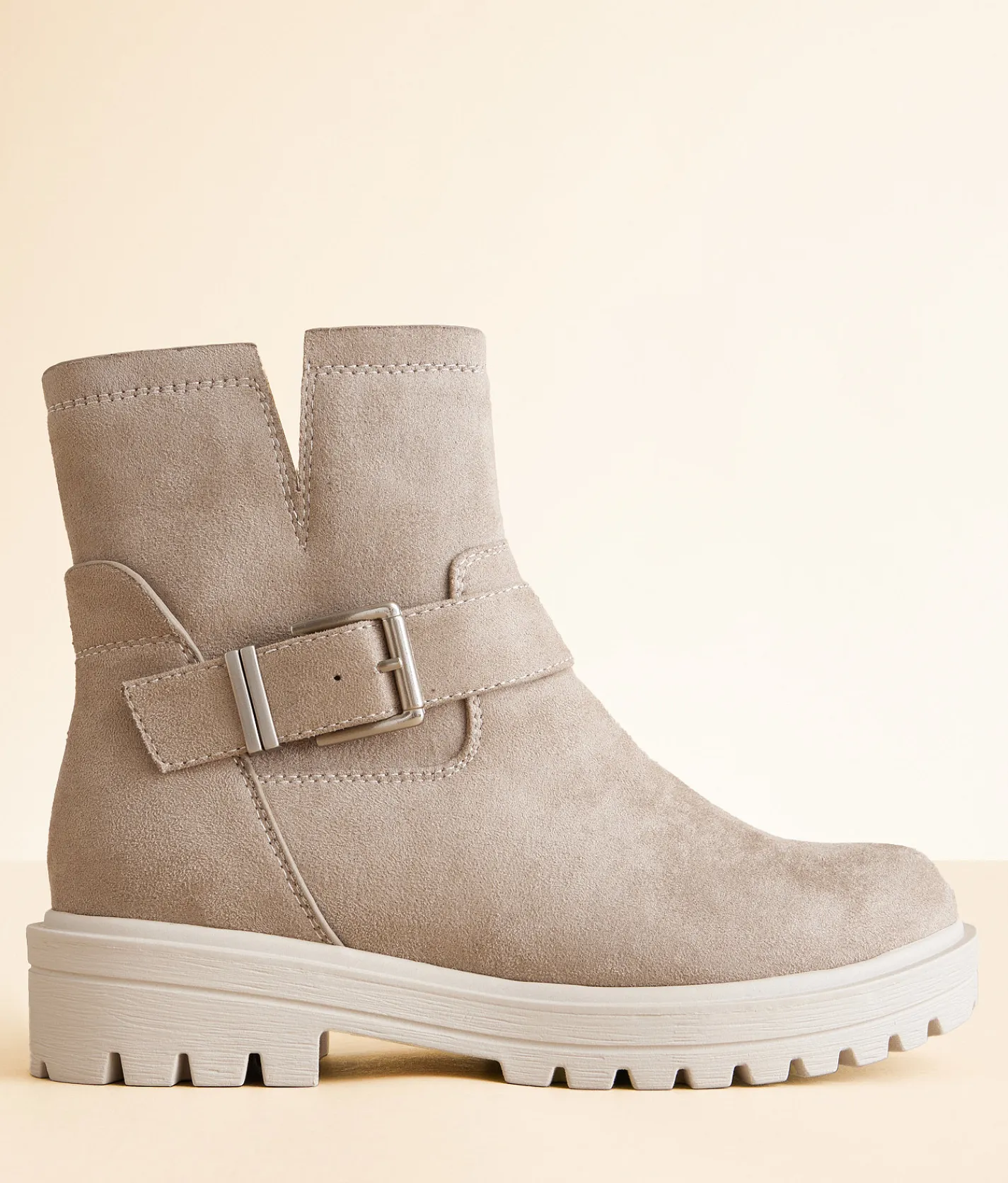 Soda Brenda Lug Ankle Boot Grey Sale